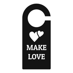 Make love room tag icon. Simple illustration of make love room tag vector icon for web design isolated on white background