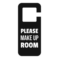 Please make up room hanger icon. Simple illustration of please make up room hanger vector icon for web design isolated on white background