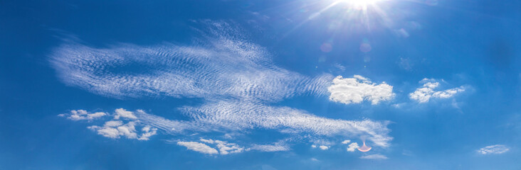 Obraz premium Blue sky with cloud closeup.