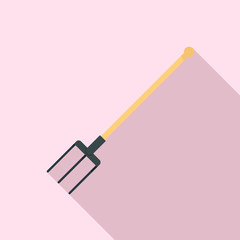 Garden fork icon. Flat illustration of garden fork vector icon for web design