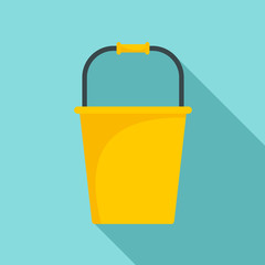 Garden bucket icon. Flat illustration of garden bucket vector icon for web design