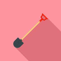 Shovel icon. Flat illustration of shovel vector icon for web design