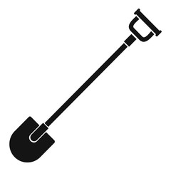 Farm shovel icon. Simple illustration of farm shovel vector icon for web design isolated on white background