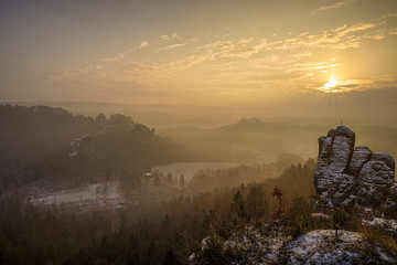Sonnenaufgang Sächsische Schweiz