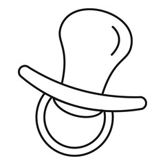 Nipple toy icon. Outline nipple toy vector icon for web design isolated on white background