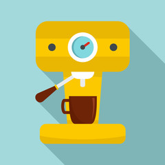 Bar coffee machine icon. Flat illustration of bar coffee machine vector icon for web design