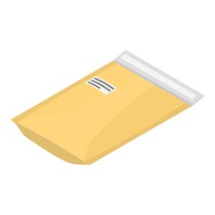 Letter packet icon. Isometric of letter packet vector icon for web design isolated on white background
