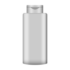 Gel hair bottle mockup. Realistic illustration of gel hair bottle vector mockup for web design isolated on white background