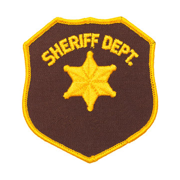 Sheriff Dept Brown Gold Patch