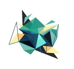 Vector triangle abstract background, low poly concept