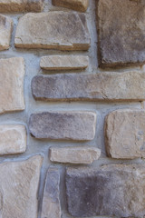 Close up of masonry rough bricks