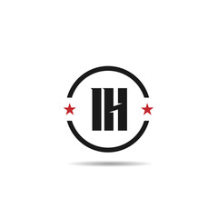 Initial Letter IH Logo Template Design
