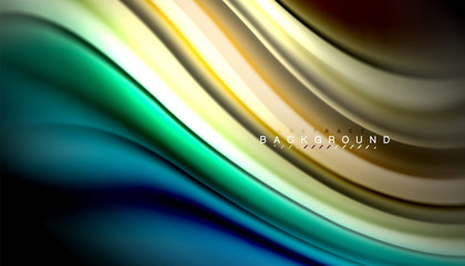 Fluid colors abstract background, twisted liquid design on black, colorful marble or plastic wave texture backdrop, multicolored template for business or technology presentation or web brochure cover