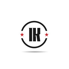 Initial Letter IK Logo Template Design