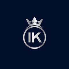 Initial Letter IK Logo Template Design