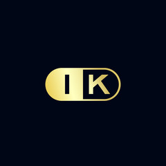 Initial Letter IK Logo Template Design