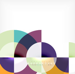 Minimal circle abstract background design, multicolored template for business or technology presentation or web brochure cover layout, wallpaper