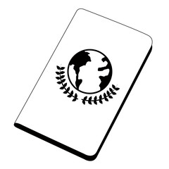 Isolated passport icon