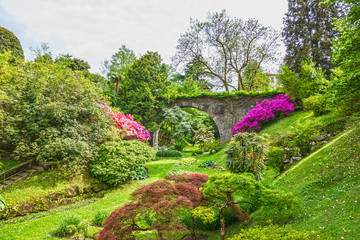 Villa Taranto green park. Botanical garden, Italy, Lombardy
