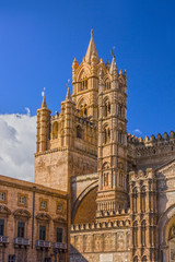 Fototapeta na wymiar Palermo Cathedral church architecture, Italy