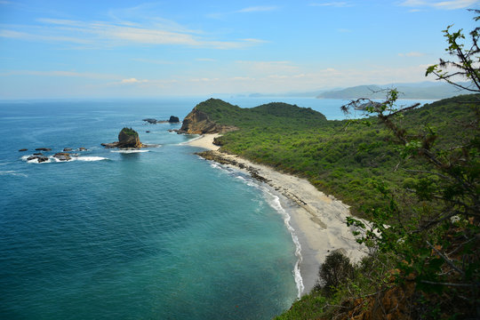 Machalilla National Park on the pacific coast, ecuador