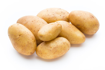 New potato isolated on the white background.