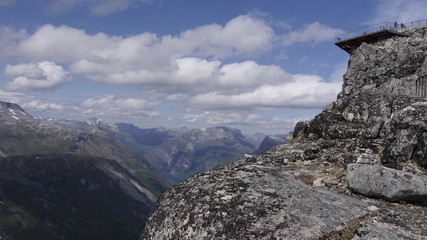 Aufstieg zur Aussichtsplattform Dalsnibba oberhalb der Geirangerstra&szlig;e, Norwegen