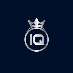 Initial Letter IQ Logo Template Design
