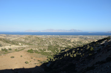 Fototapeta na wymiar Blick von Kos nach Kalymnos