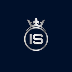 Initial Letter IS Logo Template Design
