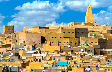Ksar Bounoura, an old town in the M'Zab Valley in Algeria