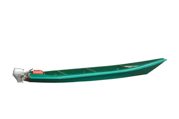 Fototapeta premium Green motor boat.