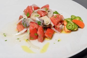 Delicioso platillo mexicano gourmet, ceviche de pescado