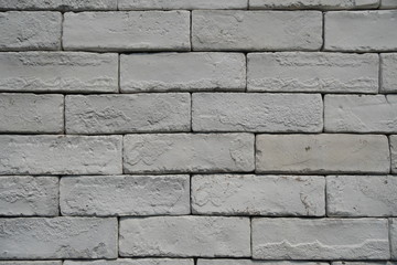 Close-up to white brick wall background.
