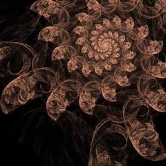 Fraktale Spirale - Fokus - Sepia © lavillia