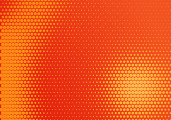 Red and Yellow Radial Halftone Dot Background