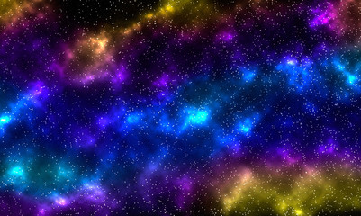 Obraz na płótnie Canvas Colorful cosmos background. Sky star nebula wallpaper.