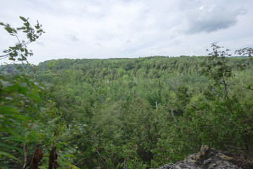 Peaceful Cliffside View within the Bruce Trails Splitrock Narrows