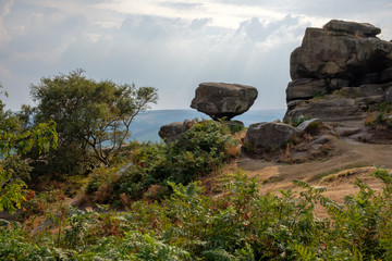 Scenic view of Brimham Rocks in Yorkshire Dales National Park