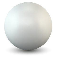 White Plastic Sphere on White Background