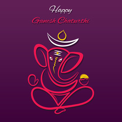 creative poster of celebrate ganesh chaturthi festival