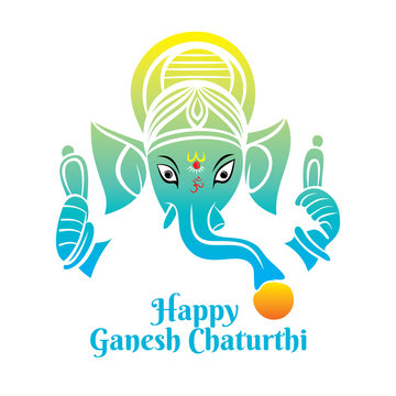 abstract celebrate ganesh chaturthi festival