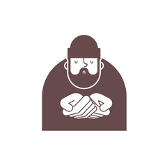 Homeless icon. Beggars sign. Poor symbol. bum hobo Vector illustration