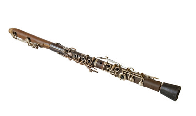 Clarinet on white background