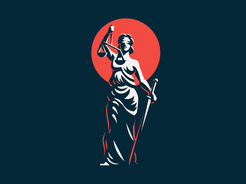 The goddess of justice Themis.
