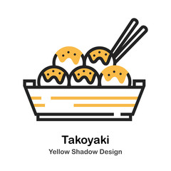 Takoyaki Lineal Color Illustration