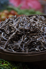 Ubud, Bali Public Market Products. Colorful fish and vegetables can be purchased at the Ubud, Bali public market in the cultural heart of this fantastic Indonesian island.