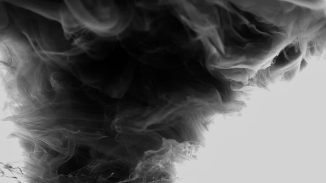 Ink Smoke Transition - Transition animation resembling ink or smoke. Black and white abstraction in the form of smoke