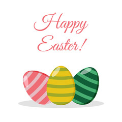 Happy Easter Typographical background. Easter poster or logo. Vector illustration