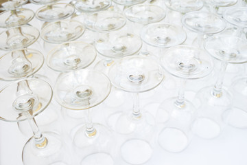 Wine glasses hotel wedding party